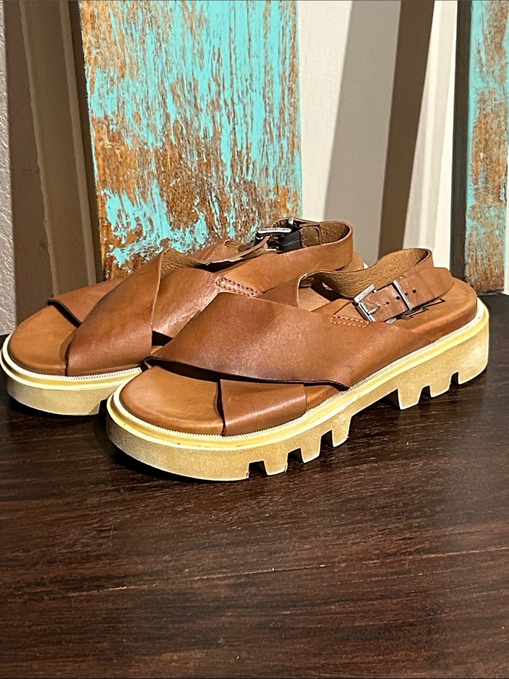 Miz Mooz Pacific Leather Buckle Sandals